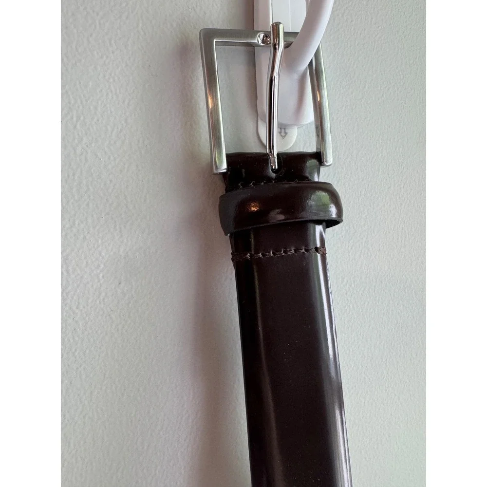 Express Edition Premium Italian Leather Belt Brown 32‎ Made In Italy NWT $100